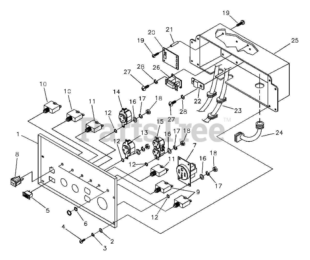 generac 7500 generator parts diagram