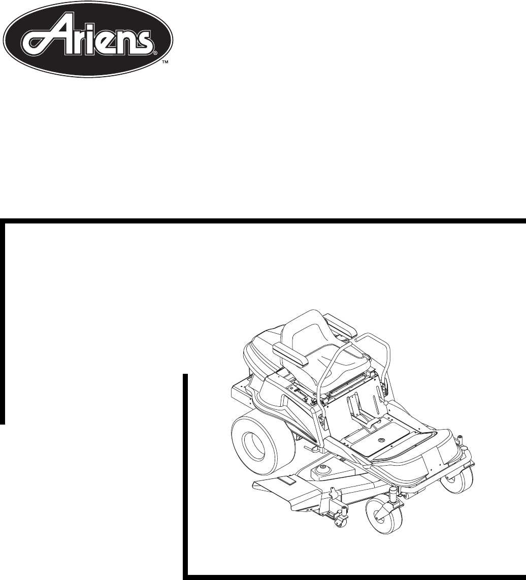 ariens riding mower parts diagram