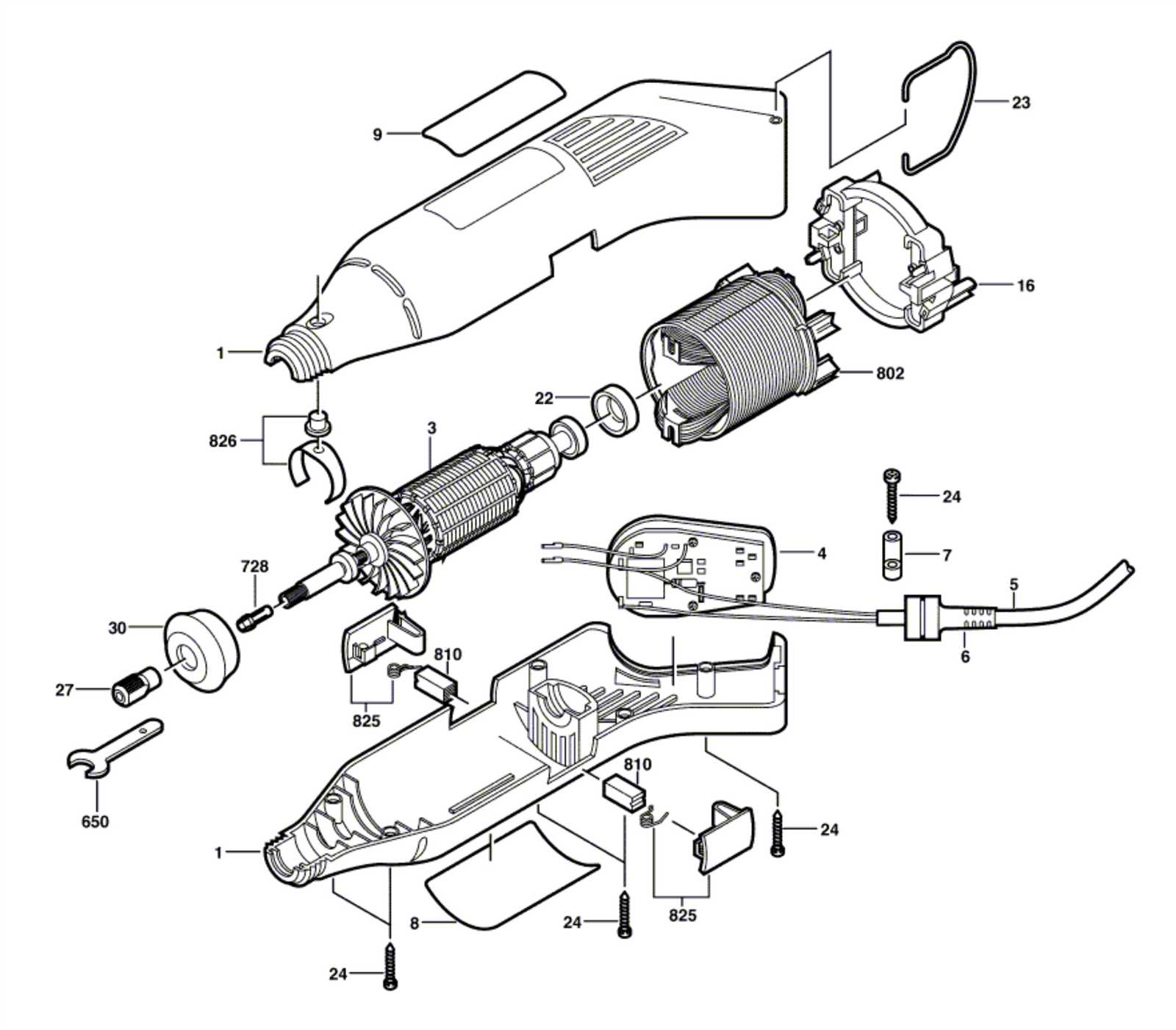 dremel 300 parts diagram