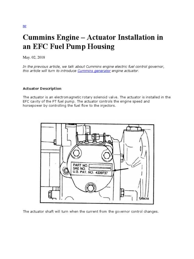 cummins pt fuel pump parts diagram