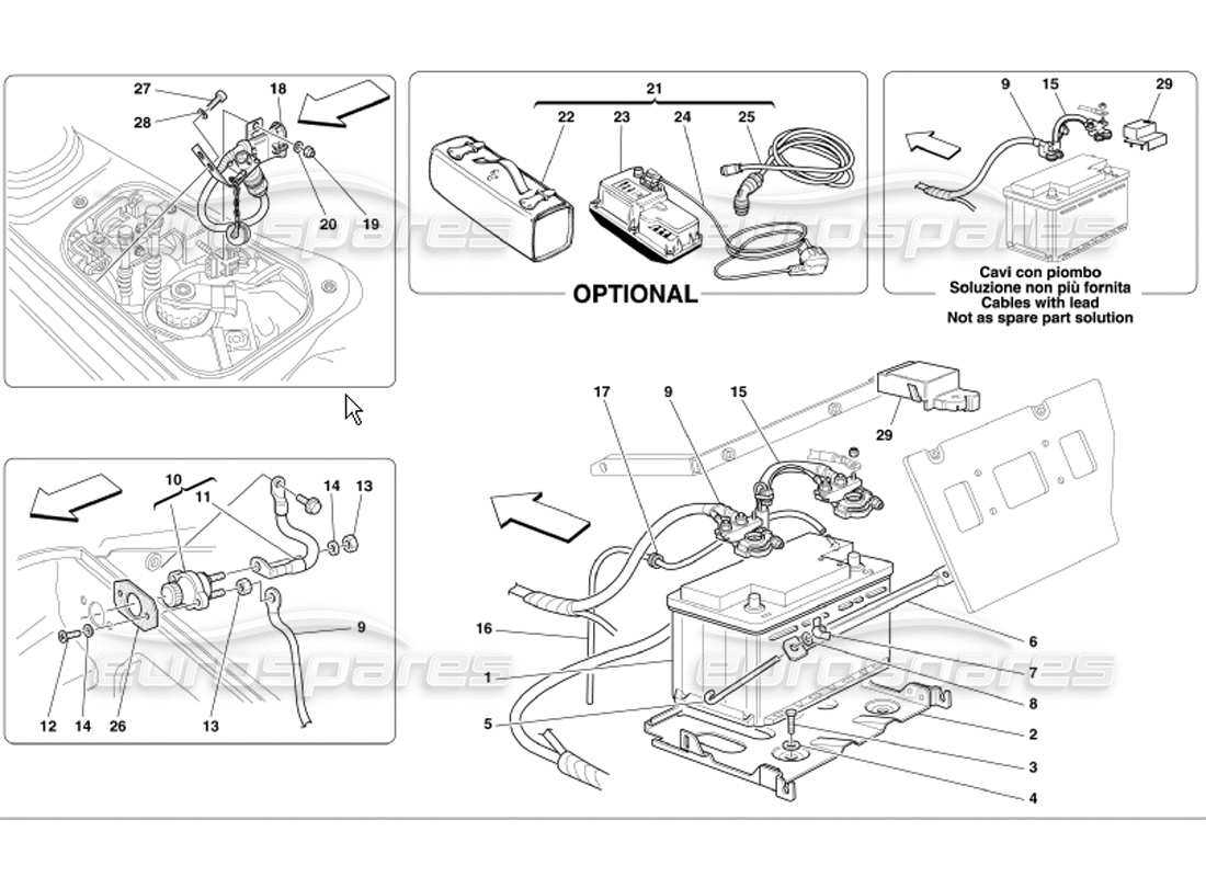 car battery parts diagram