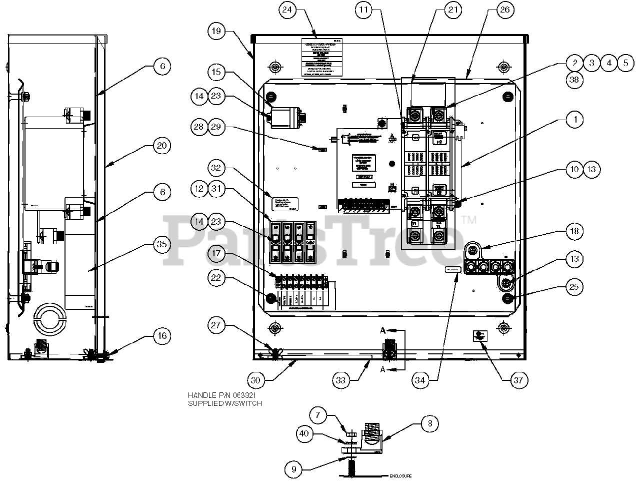 generac 200 amp transfer switch parts diagram