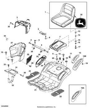 john deere l111 steering parts diagram