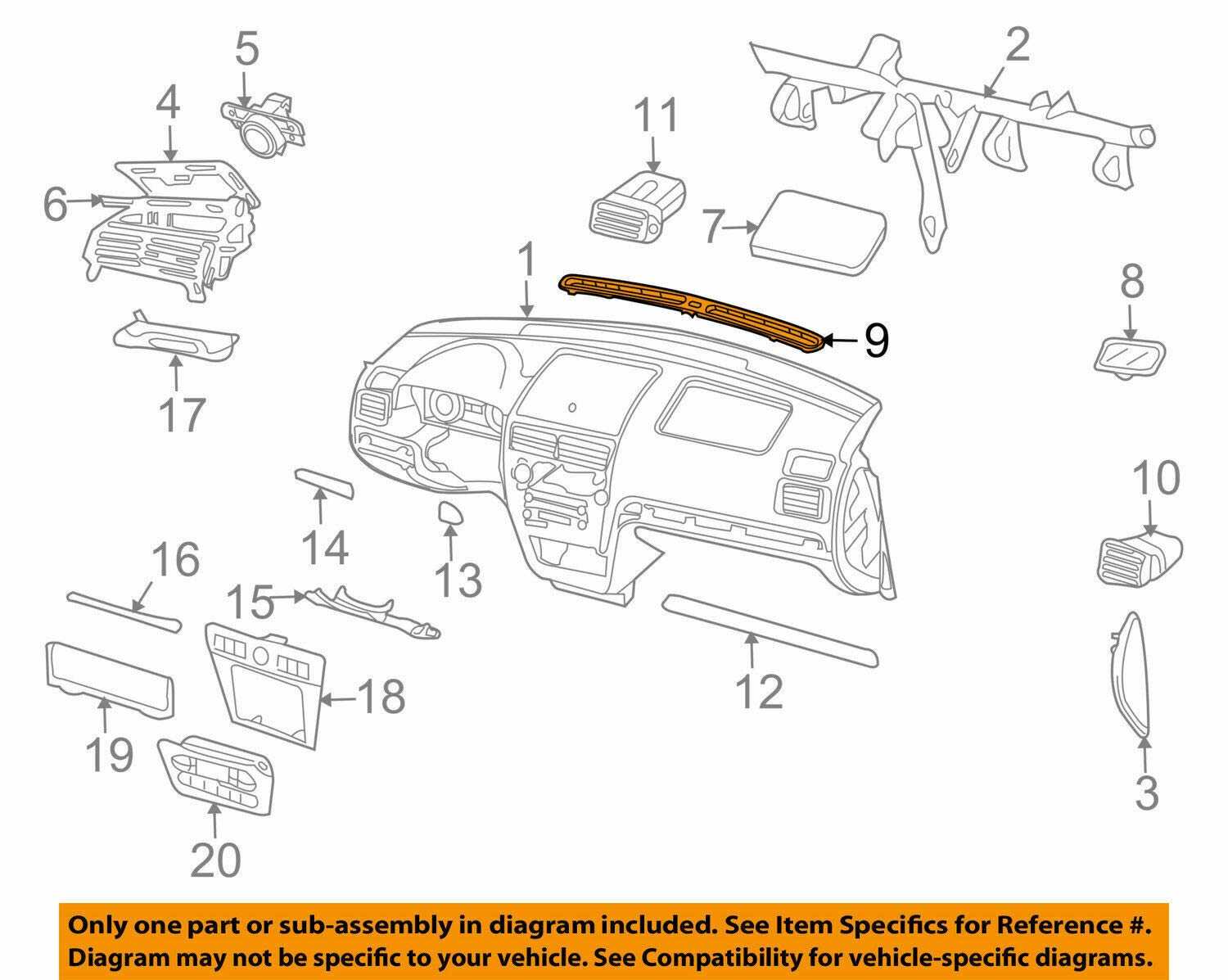 2008 ford fusion parts diagram