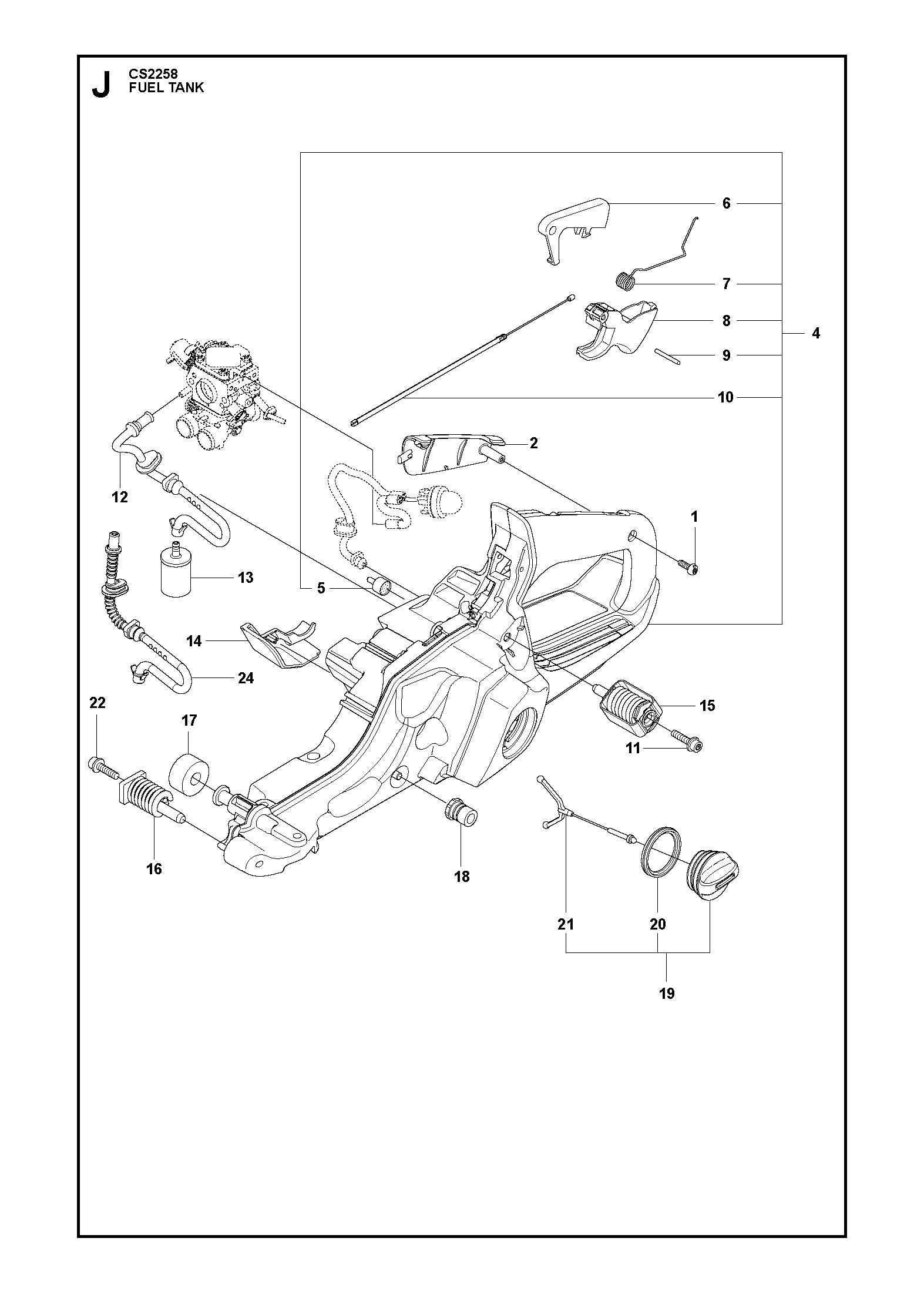 jonsered 2255 parts diagram