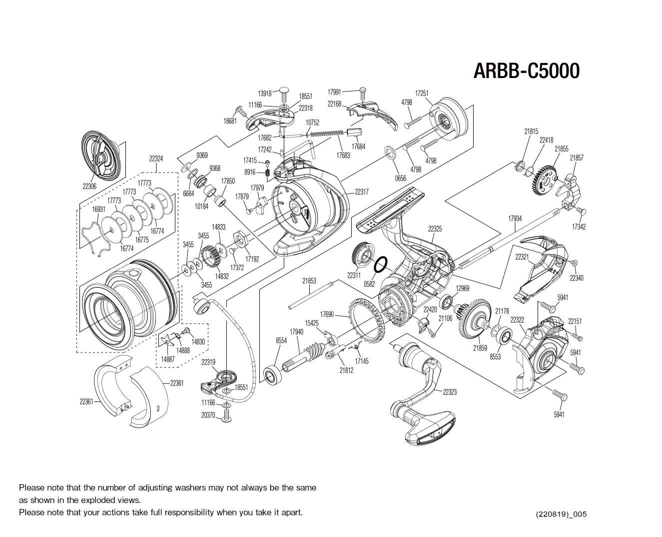 baitcasting reel parts diagram