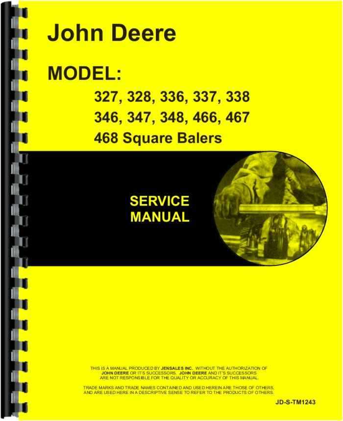 john deere 330 baler parts diagram