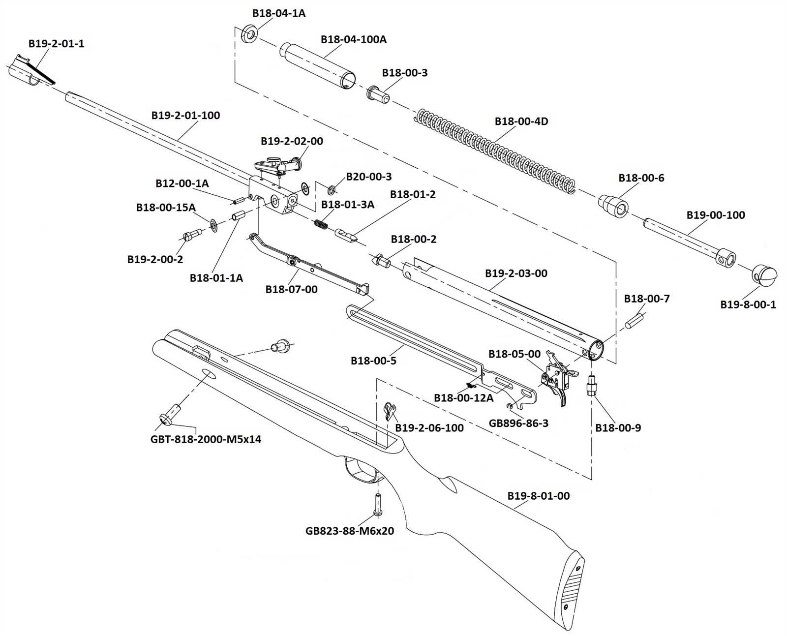 crosman 1077 parts diagram