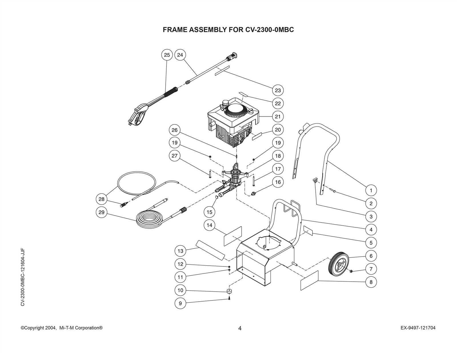 honda pressure washer pump parts diagram