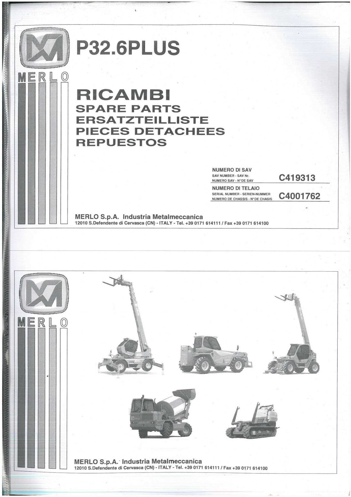 merlo parts diagram