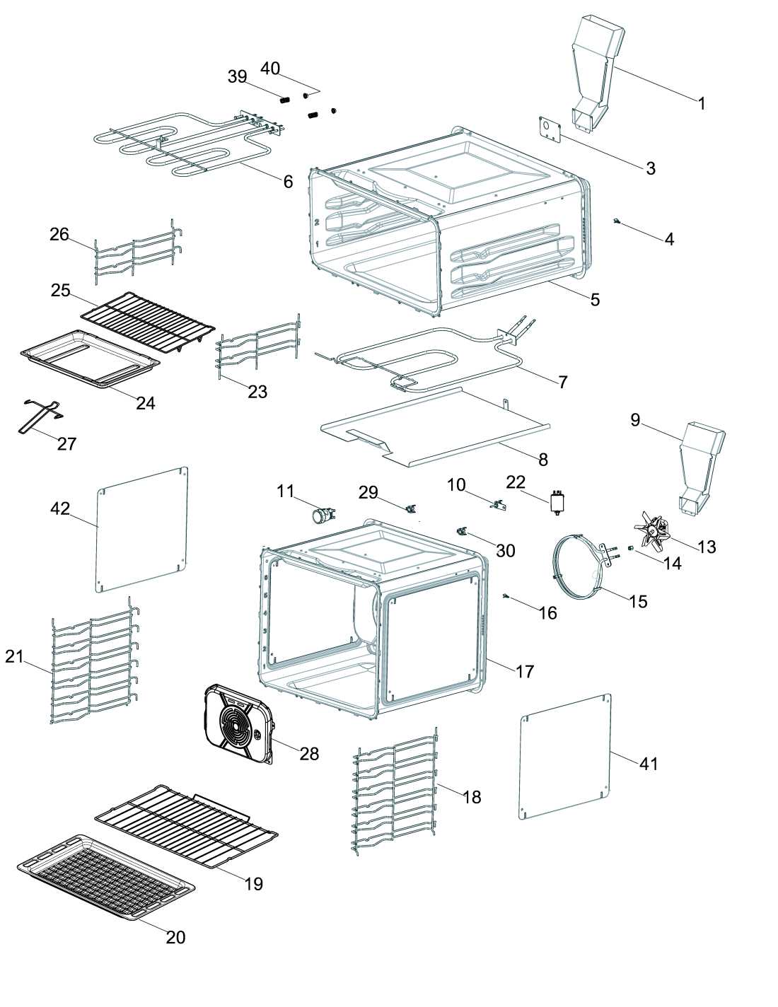 electric oven parts diagram