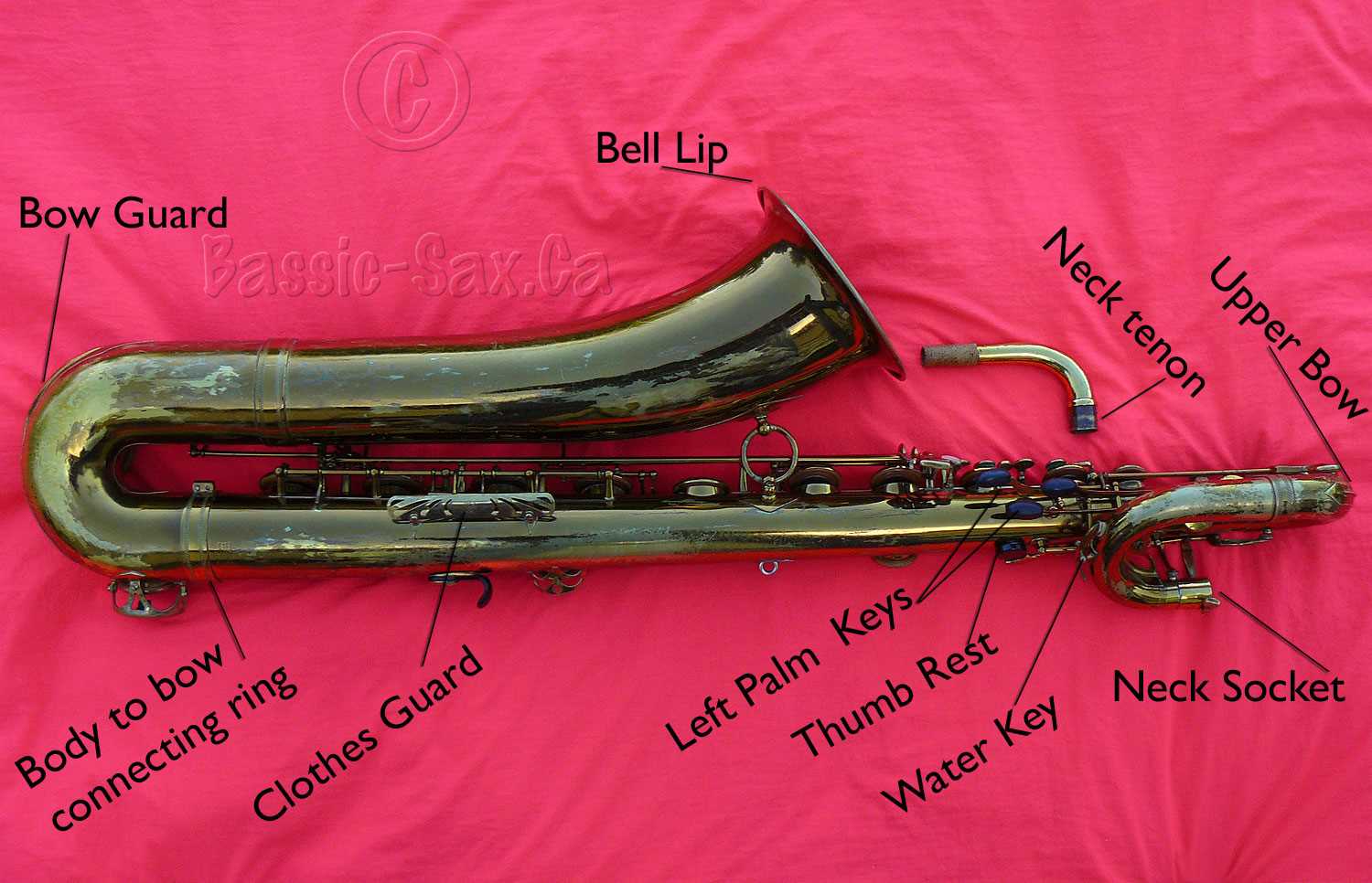 alto sax parts diagram