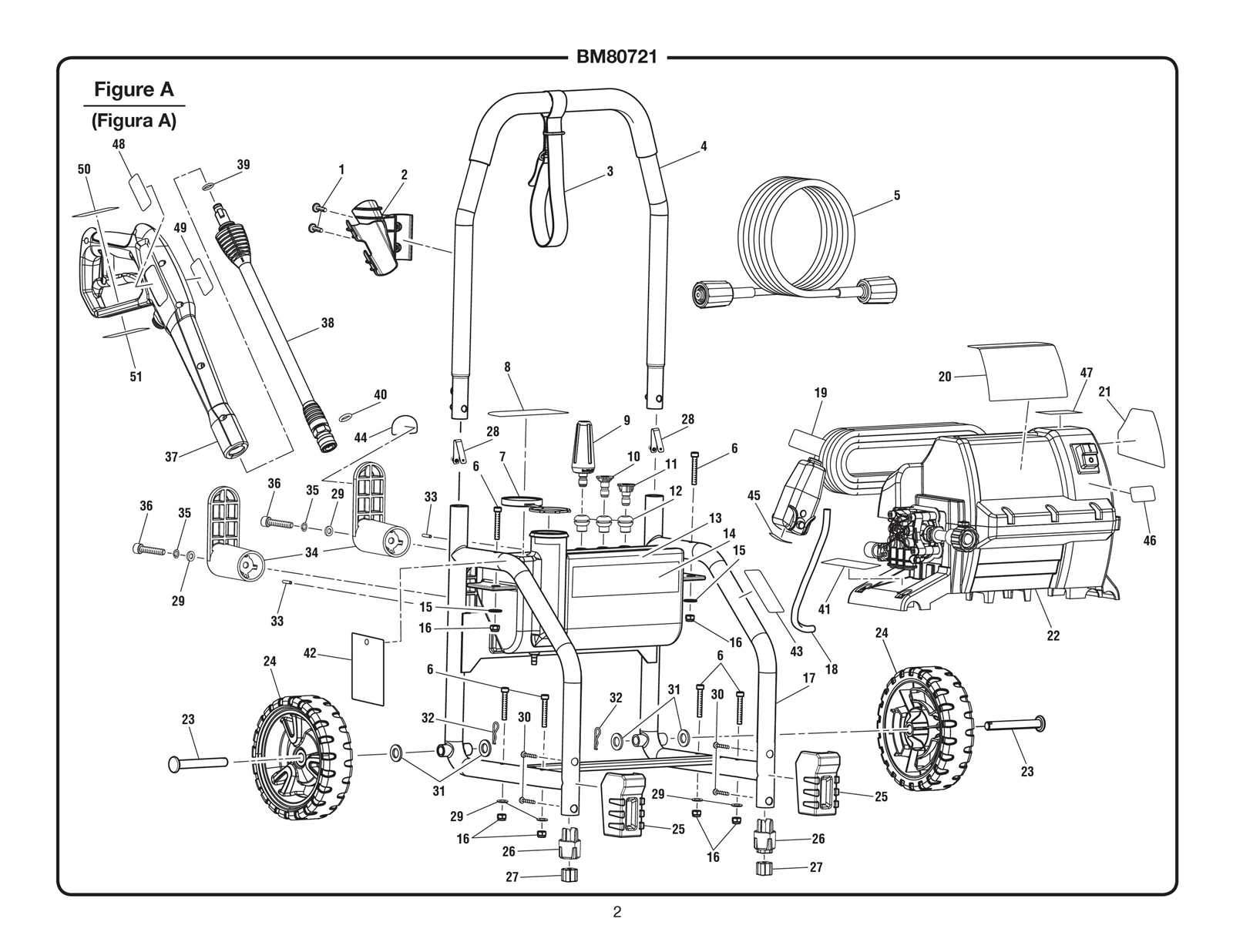 electric pressure washer parts diagram