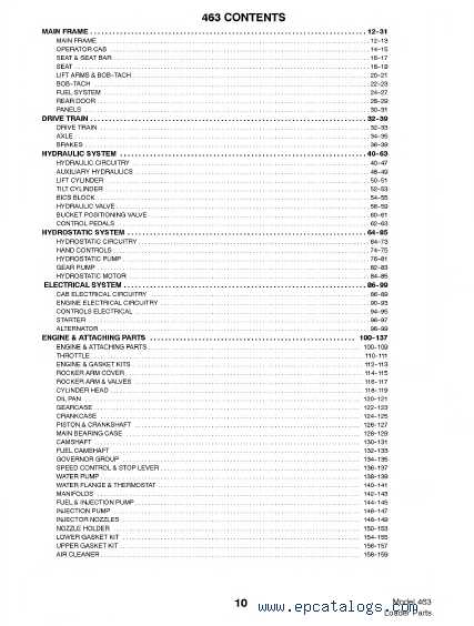 bobcat 463 parts diagram