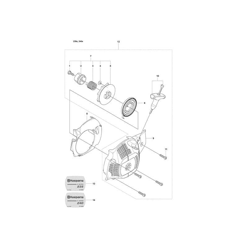 husqvarna 235 parts diagram