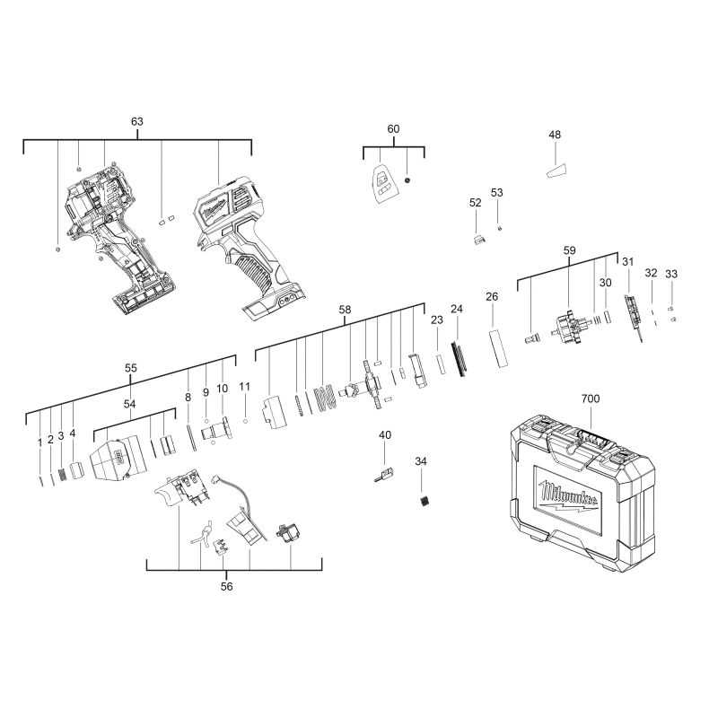 milwaukee m18 vacuum parts diagram