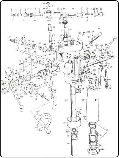 bridgeport milling machine parts diagram