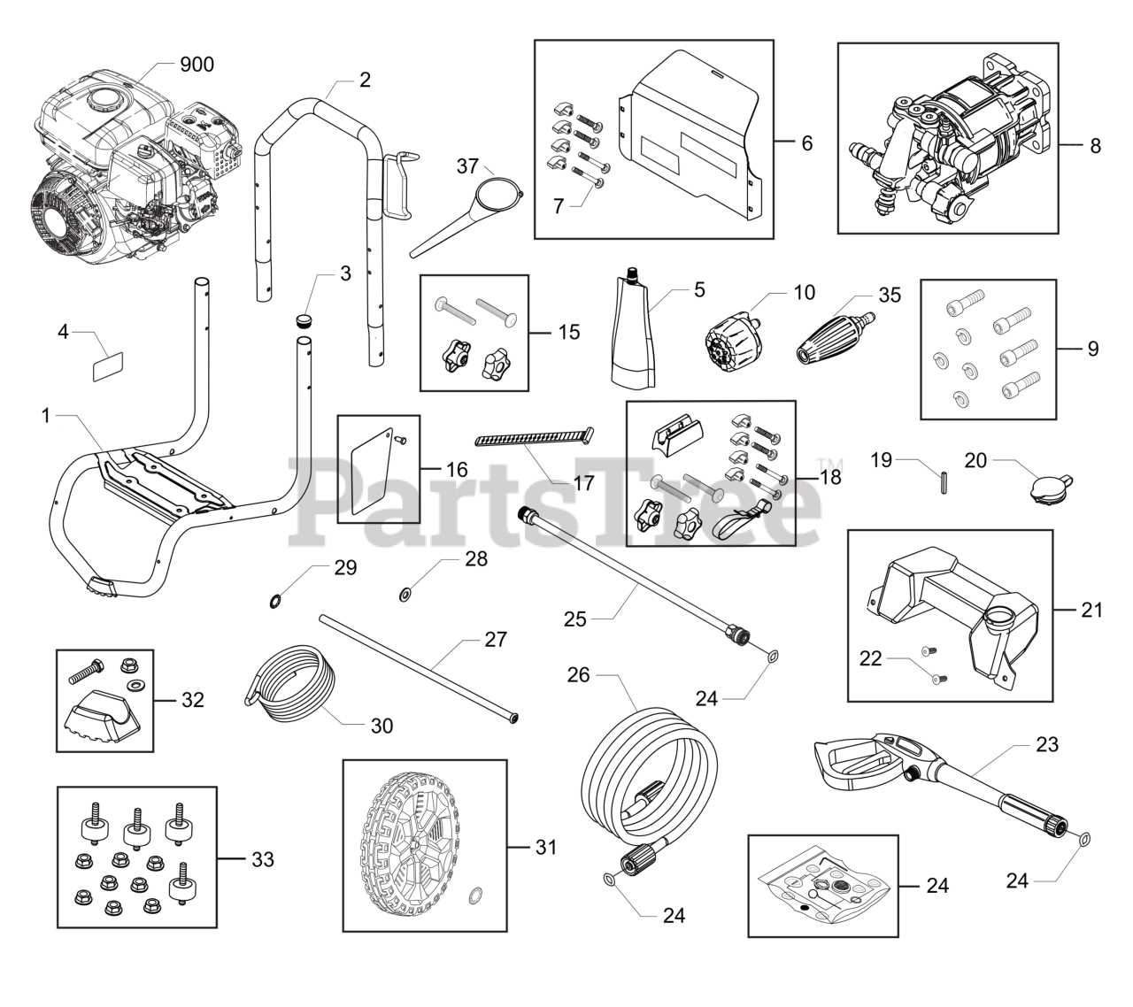 husky 1550 pressure washer parts diagram