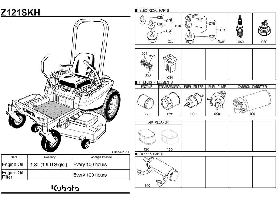 kubota z121skh 48 parts diagram