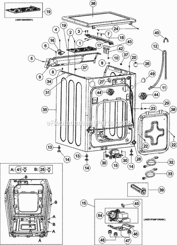 maytag front load washer parts diagram