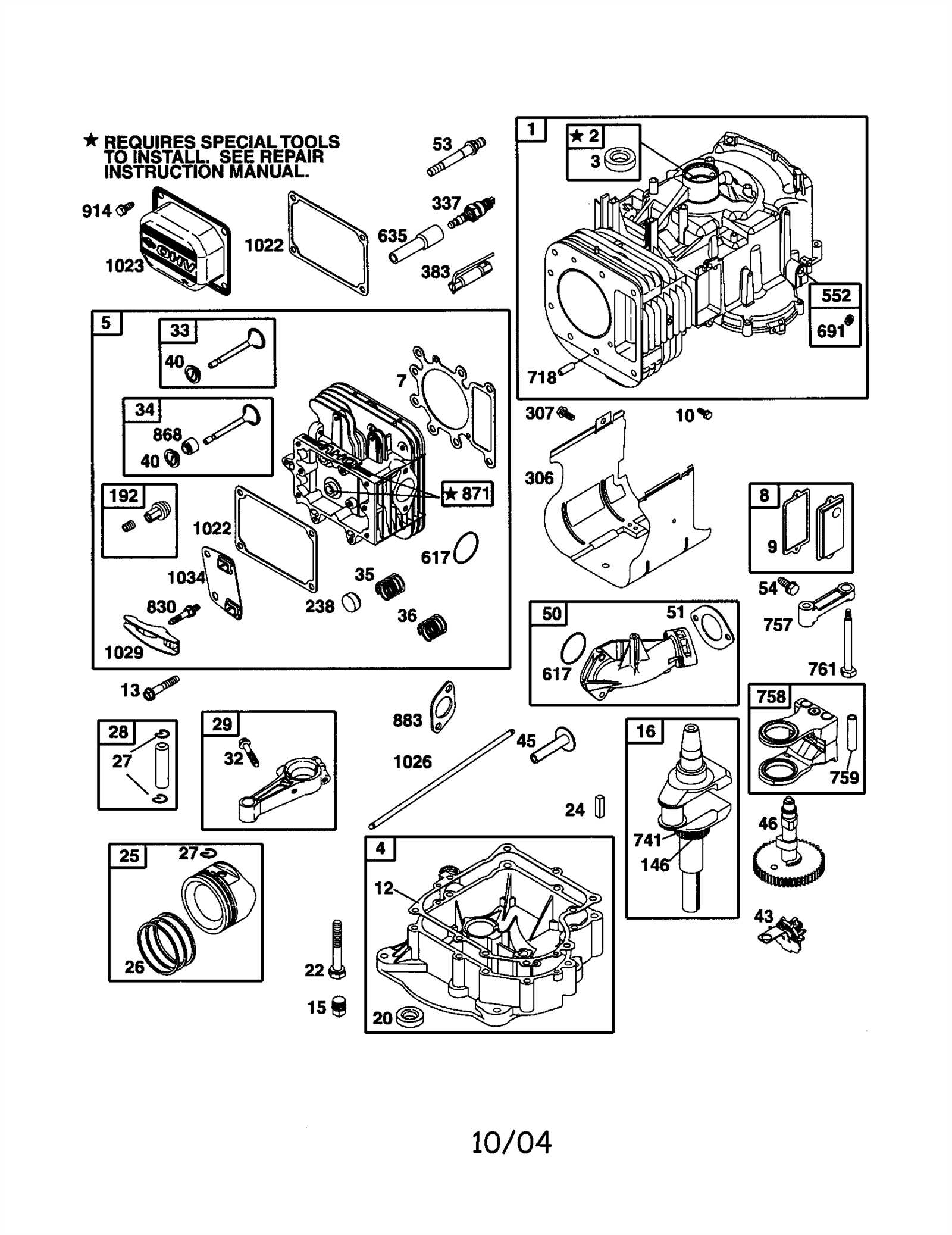 17.5 hp briggs and stratton engine parts diagram