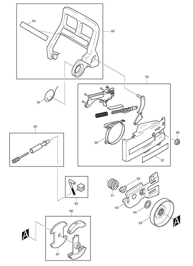 makita chainsaw parts diagram