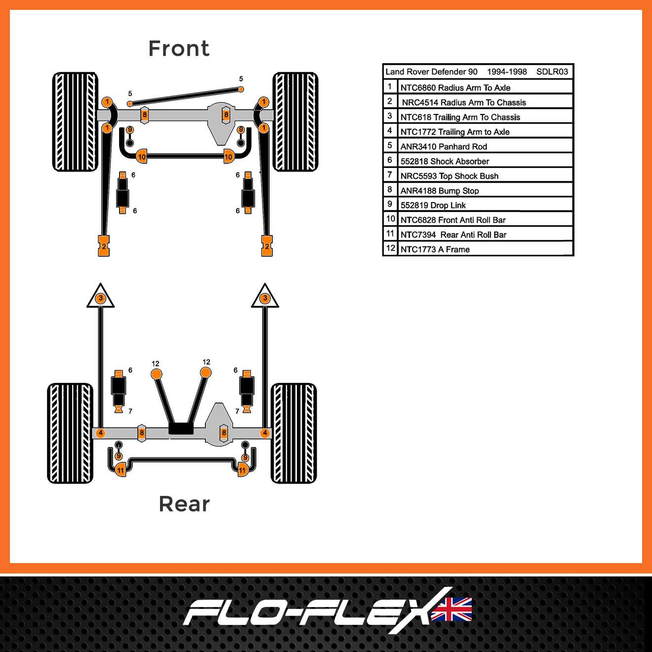 land rover defender body parts diagram