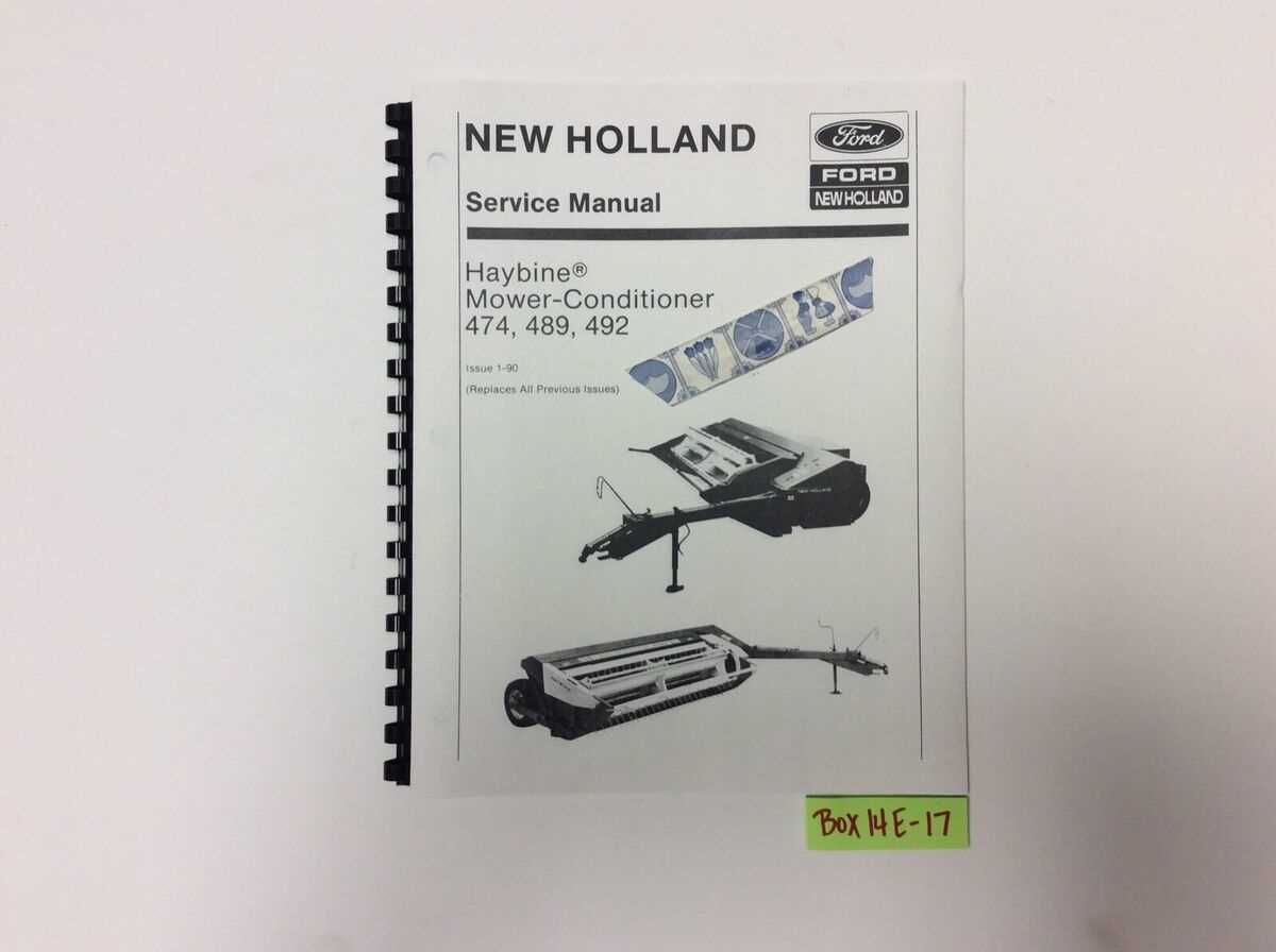 new holland 492 haybine parts diagram