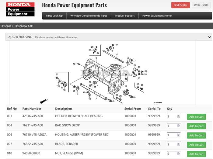 honda hs928 parts diagram