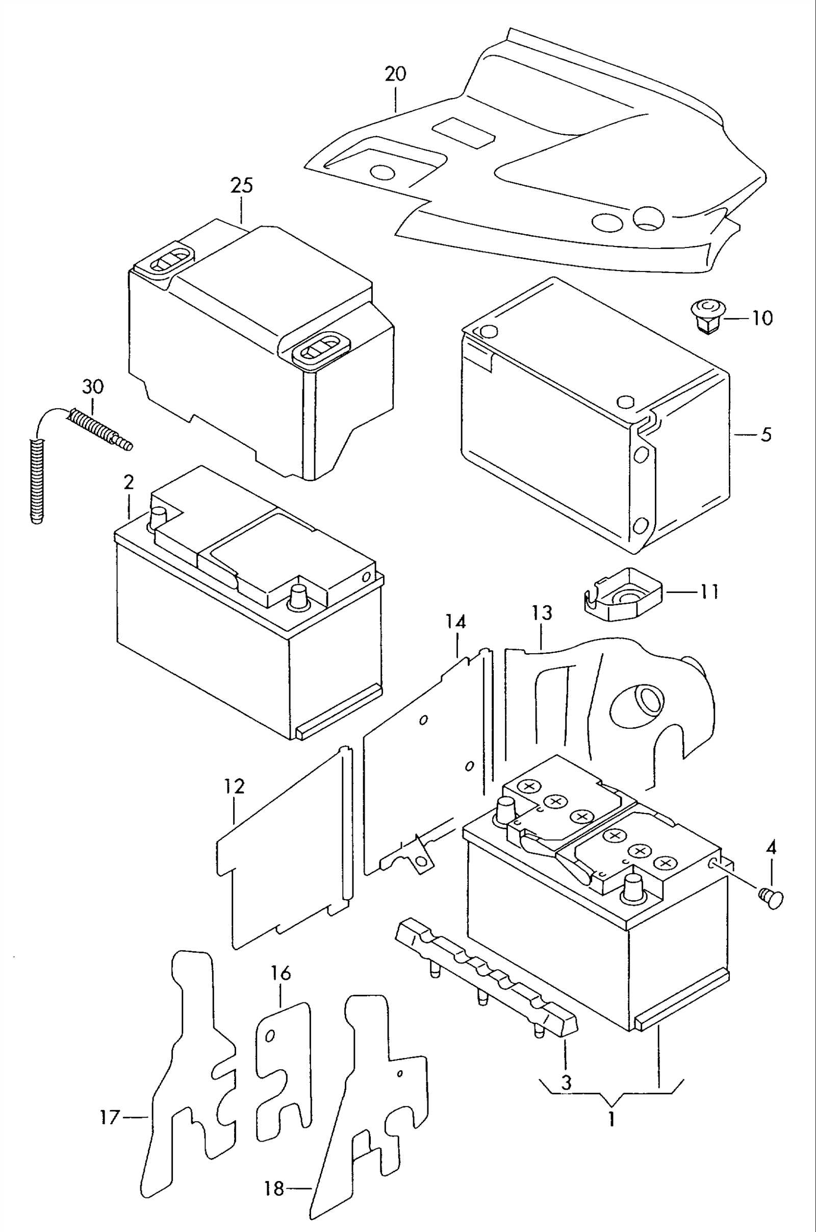 car battery parts diagram