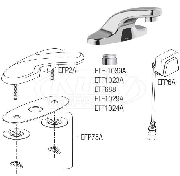 parts of a bathroom faucet diagram