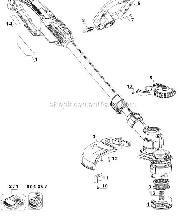 black and decker weed eater parts diagram