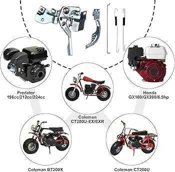 coleman mini bike parts diagram