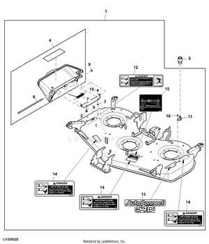 john deere 54d mower deck parts diagram