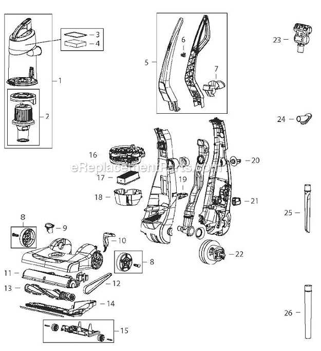 bissell cleanview parts diagram