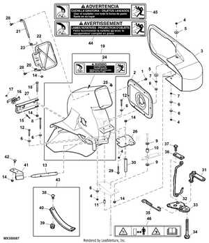 john deere 325 48 mower deck parts diagram