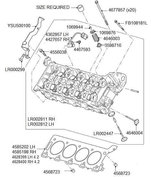 cylinder head parts diagram