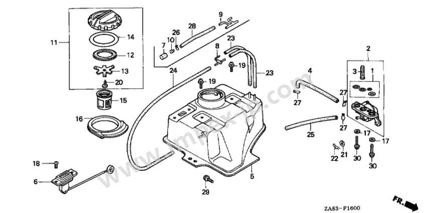 honda em6500sx parts diagram