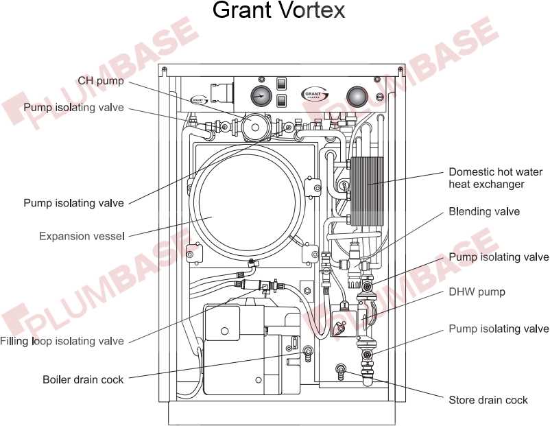 combi boiler parts diagram