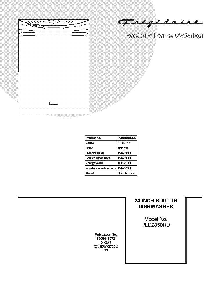 frigidaire dishwasher parts diagram pdf