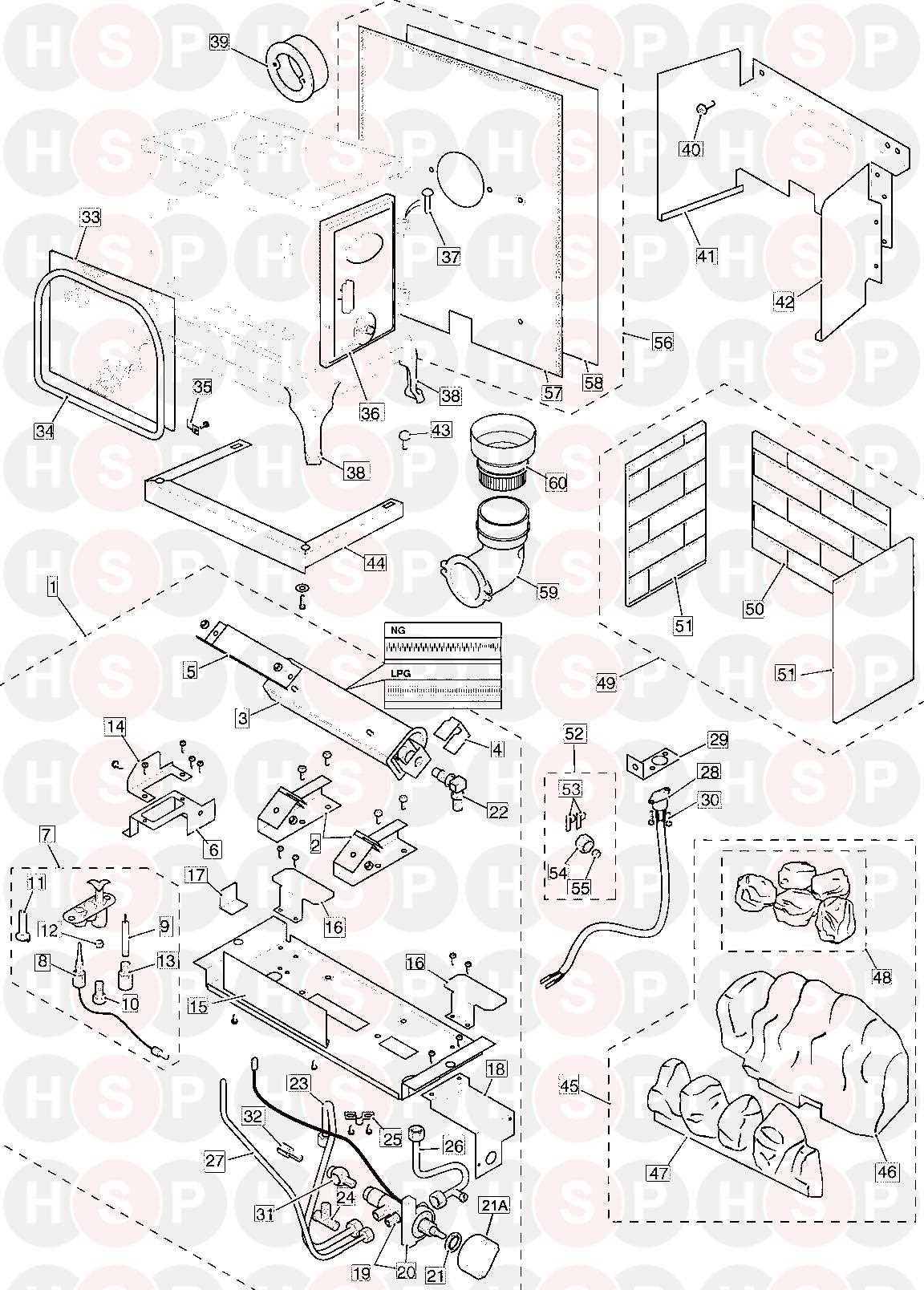 gas range gas stove parts diagram