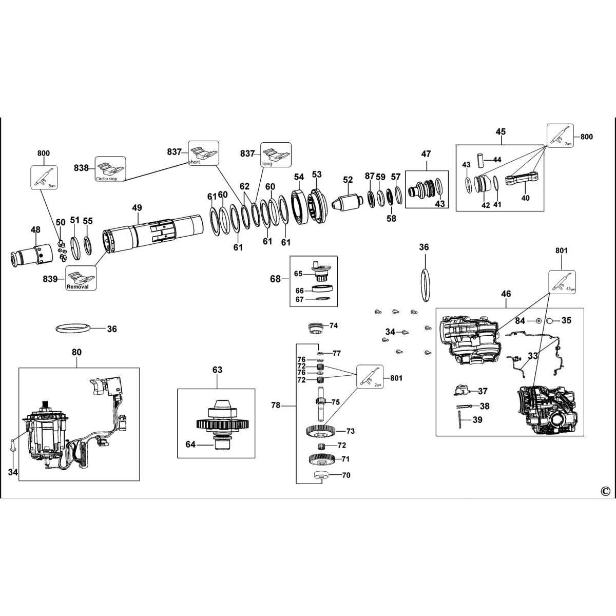 dewalt dch273 parts diagram