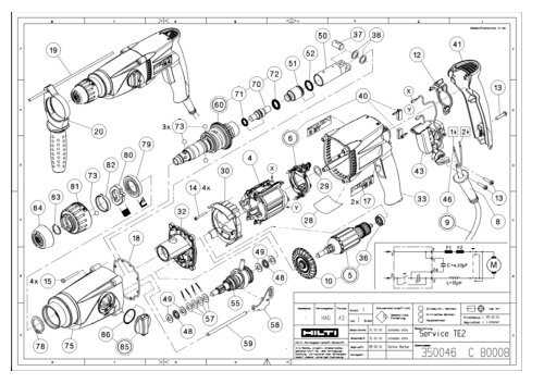 hilti te 15 parts diagram