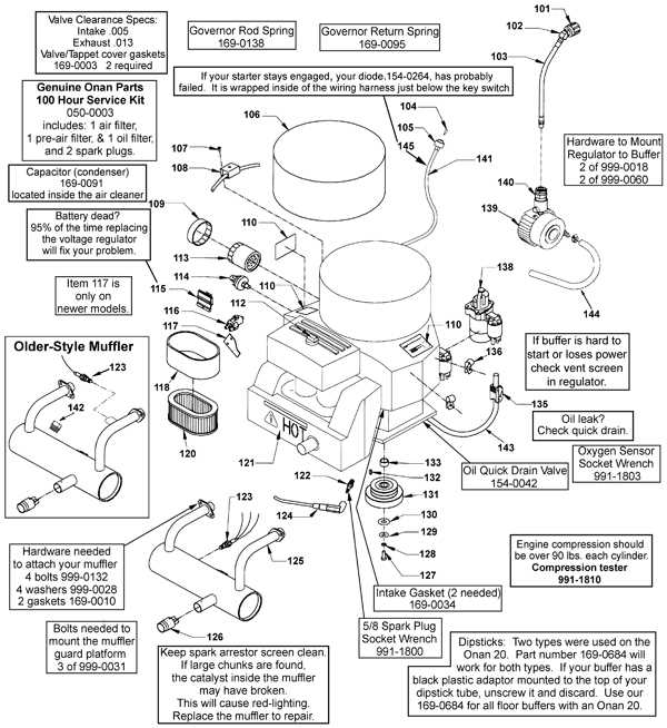 onan parts diagram