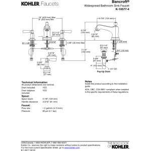 kohler fairfax faucet parts diagram