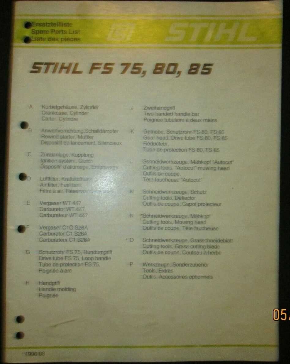 fs 80 parts diagram