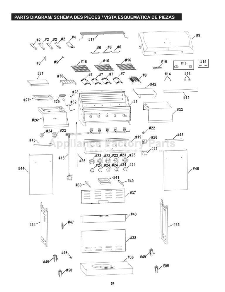 char broil grill parts diagram