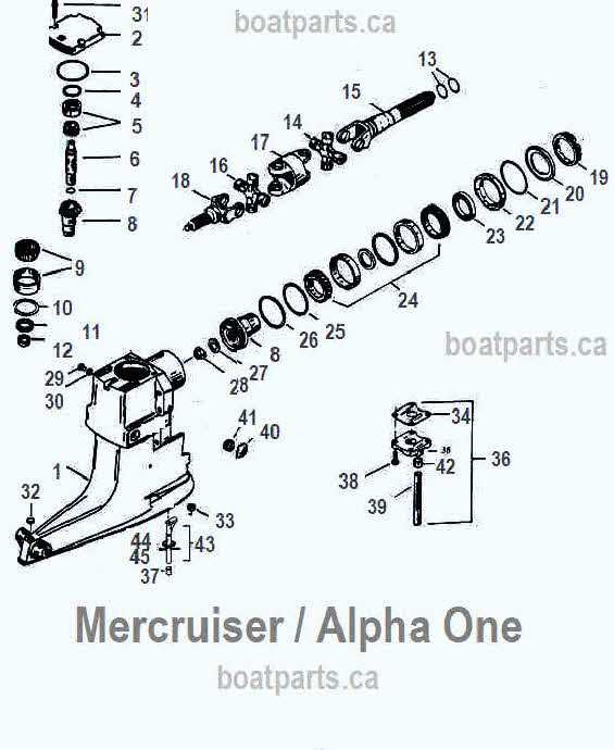 omc sterndrive parts diagram