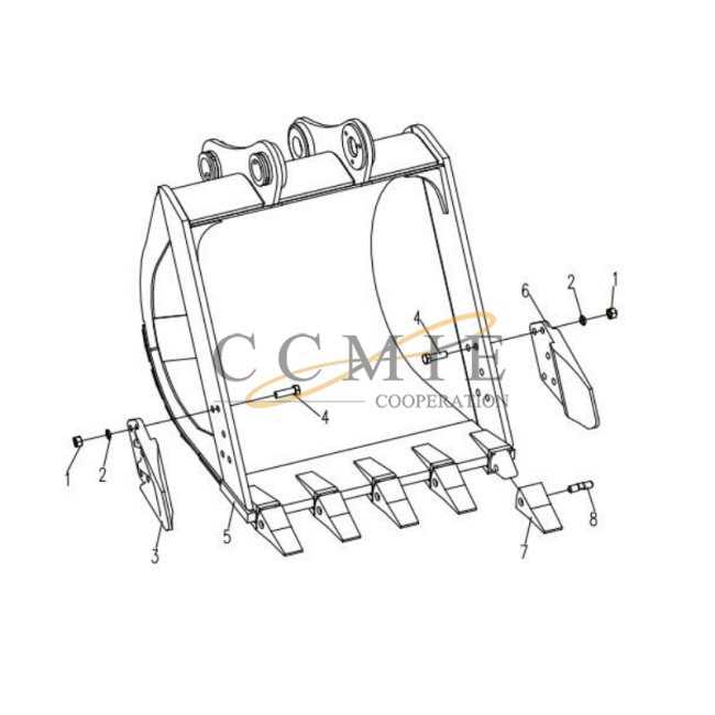 excavator bucket parts diagram