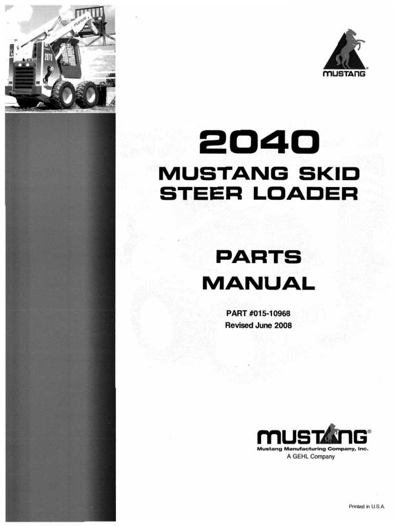 mustang skid steer parts diagram
